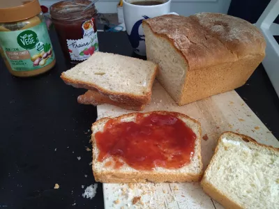 Fluffy Coco Bread Recipe - Vegan Tahitian Specialty : Coco bread with French jam